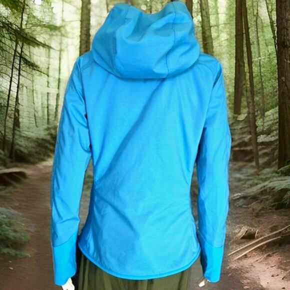 Patagonia Levitation Windbreaker Hooded Jacket Aqua Blue Women's S - Picture 14 of 15